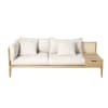 3-Sitzer-Sofa mit Leinenbezug, elfenbeinfarben